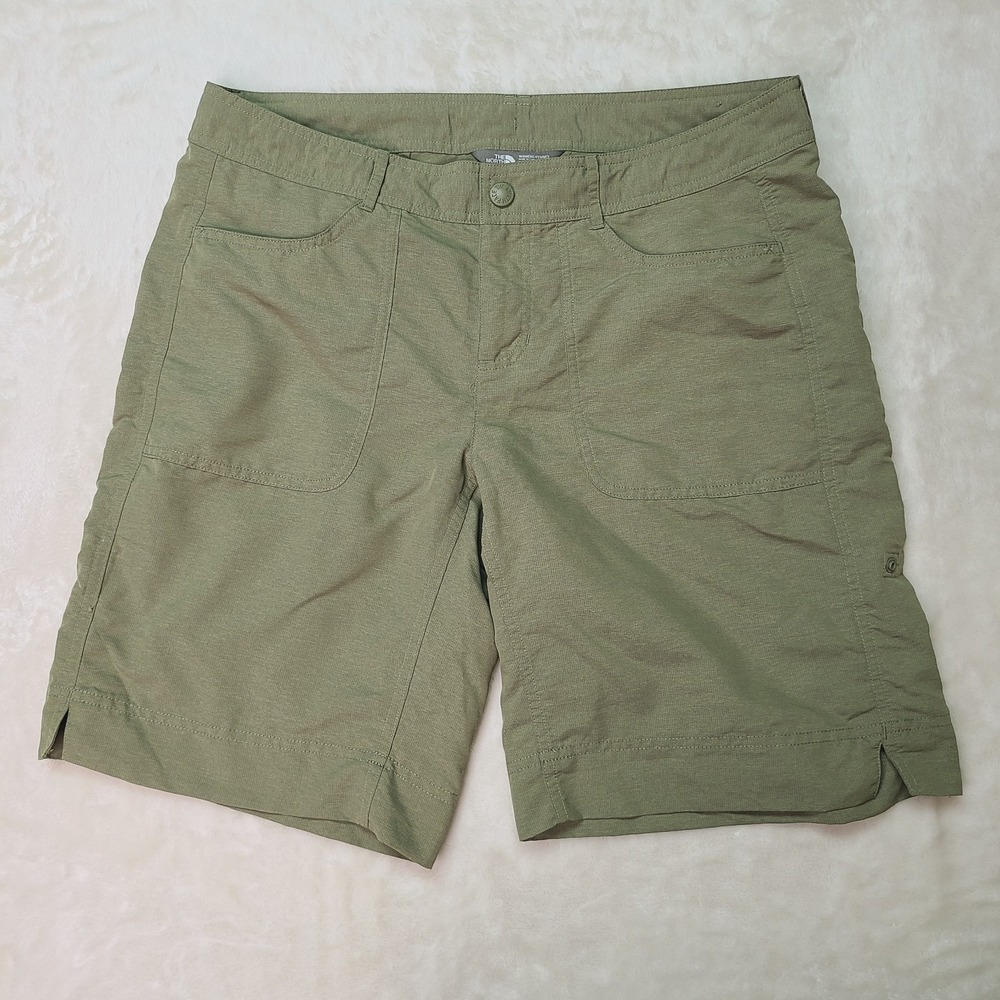 The North Face Womens Shorts 10 Green Horizon 2.0 Roll Up Outdoor Hiking
